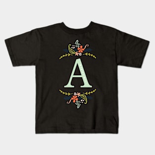 Monogram Letter A Kids T-Shirt